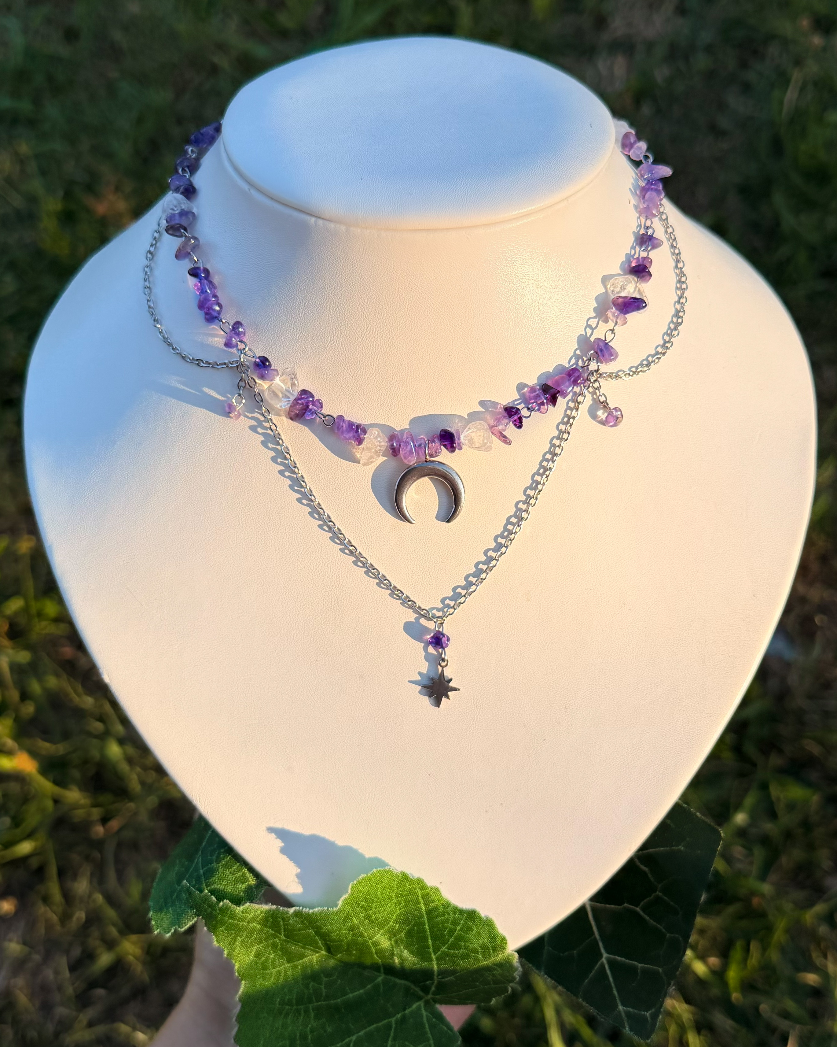 Náhrdelník „Lunaria” 💜🌛✨