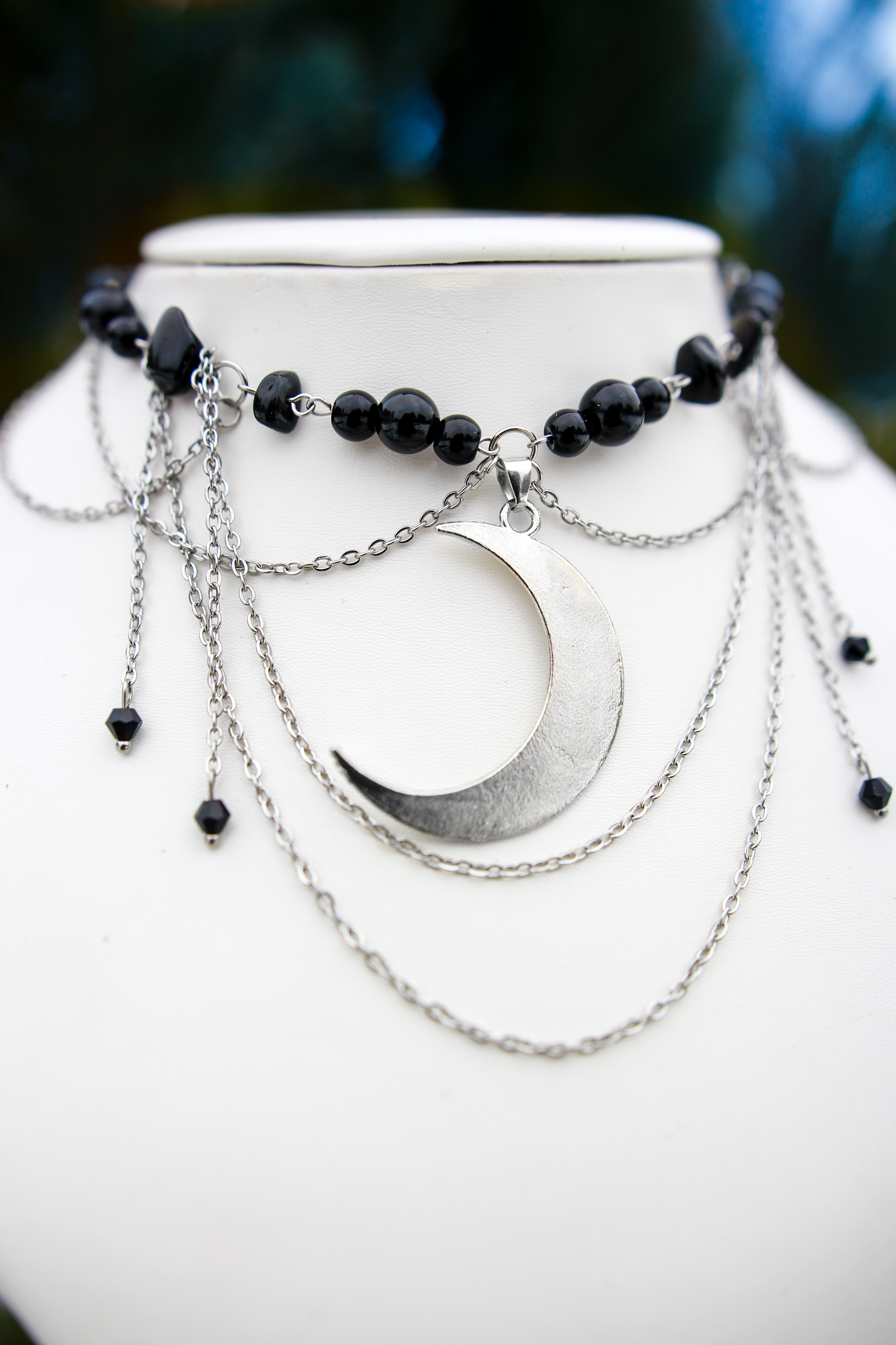 Náhrdelník "Moonveil" s onyxem🌙🖤
