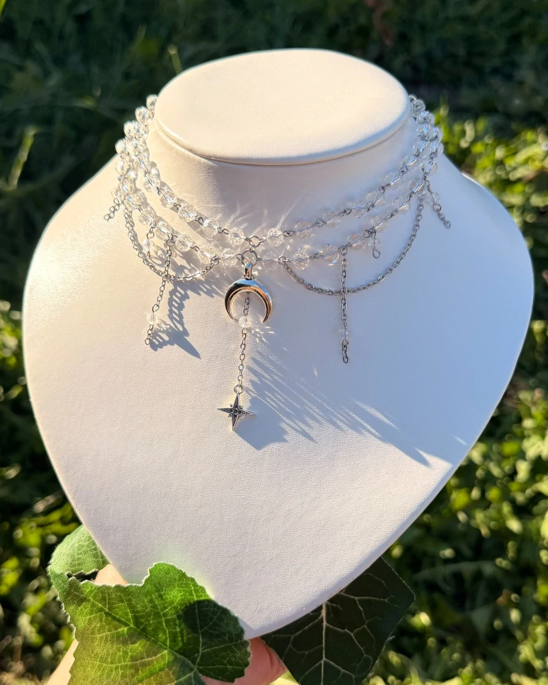 🌙✨Náhrdelník “Celestia” s křišťálem 🤍💎
