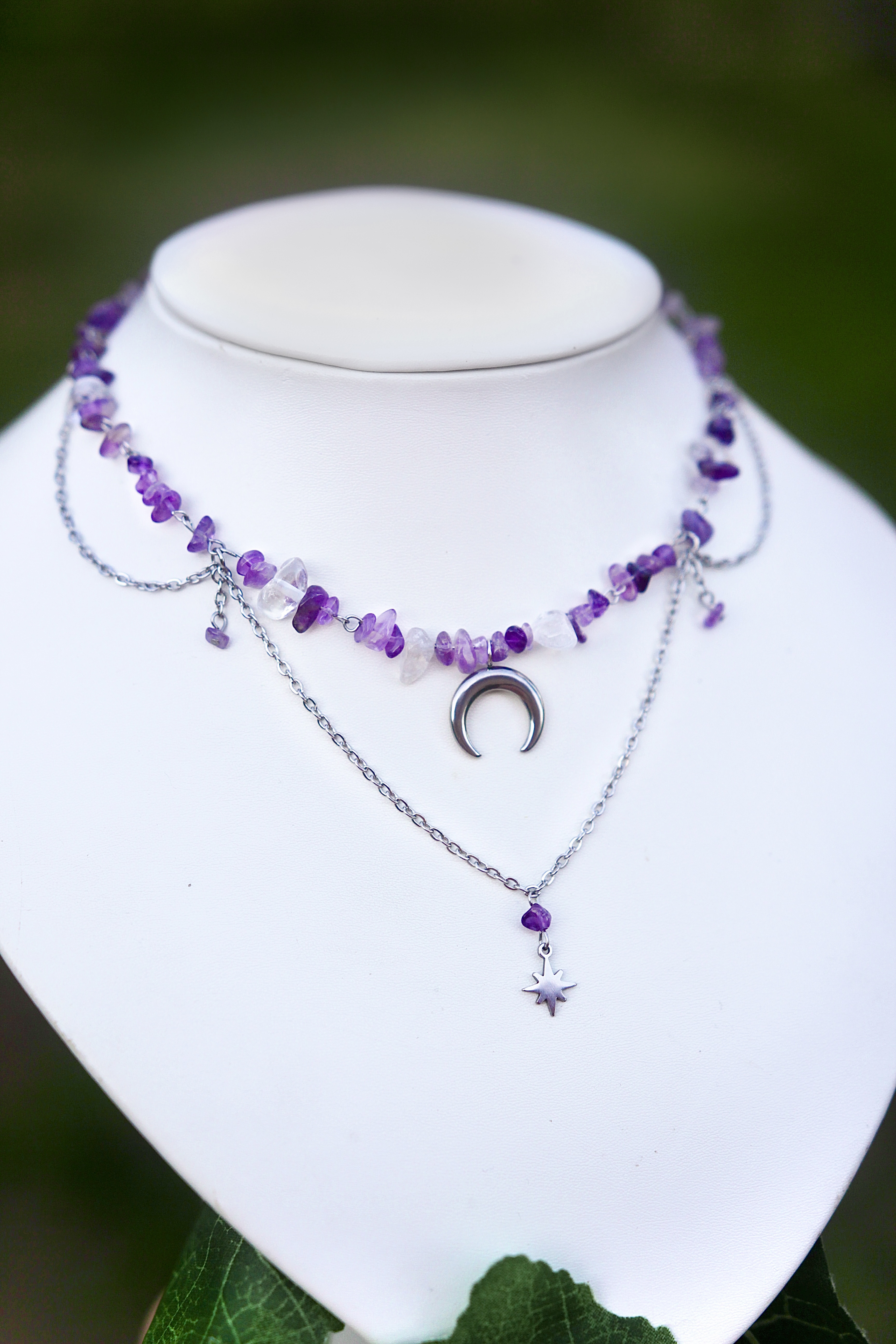Náhrdelník „Lunaria” 💜🌛✨