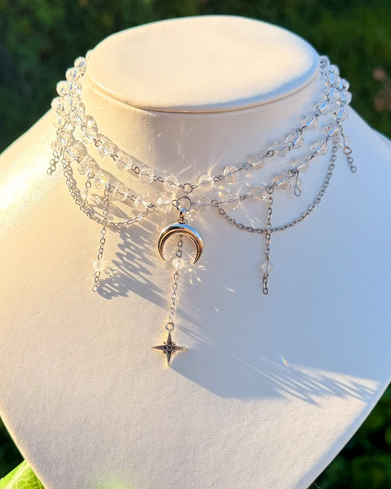🌙✨Náhrdelník “Celestia” s křišťálem 🤍💎