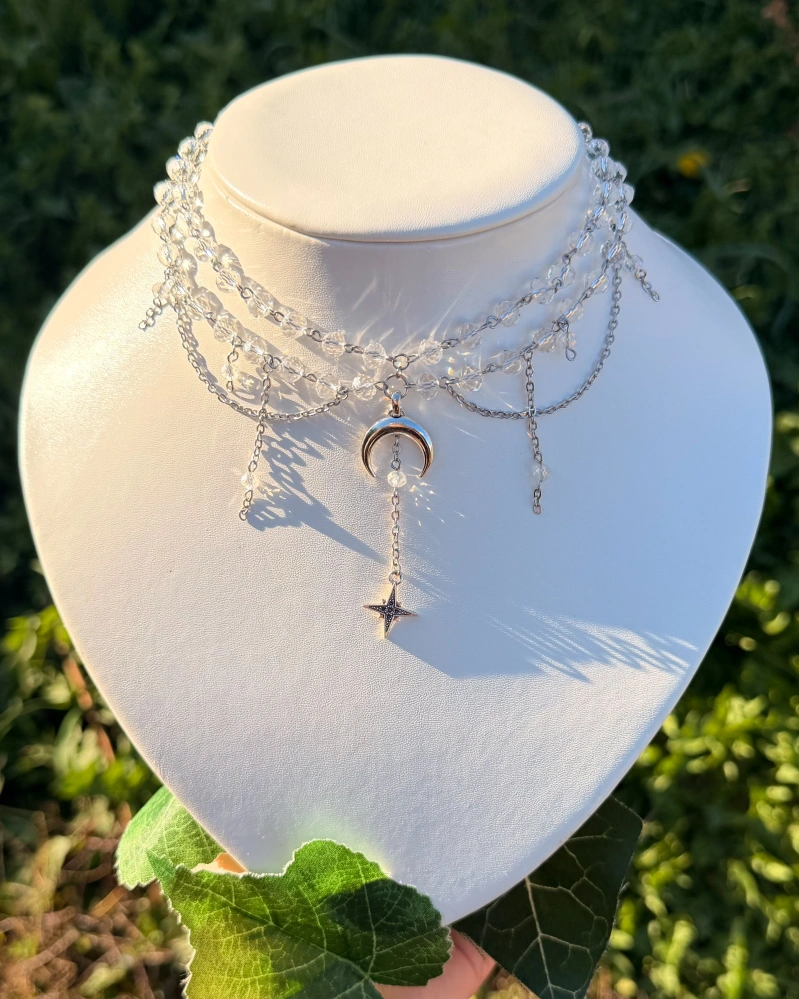 🌙✨Náhrdelník “Celestia” s křišťálem 🤍💎