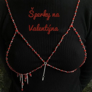 Sada šperků na tělo na Valentýna